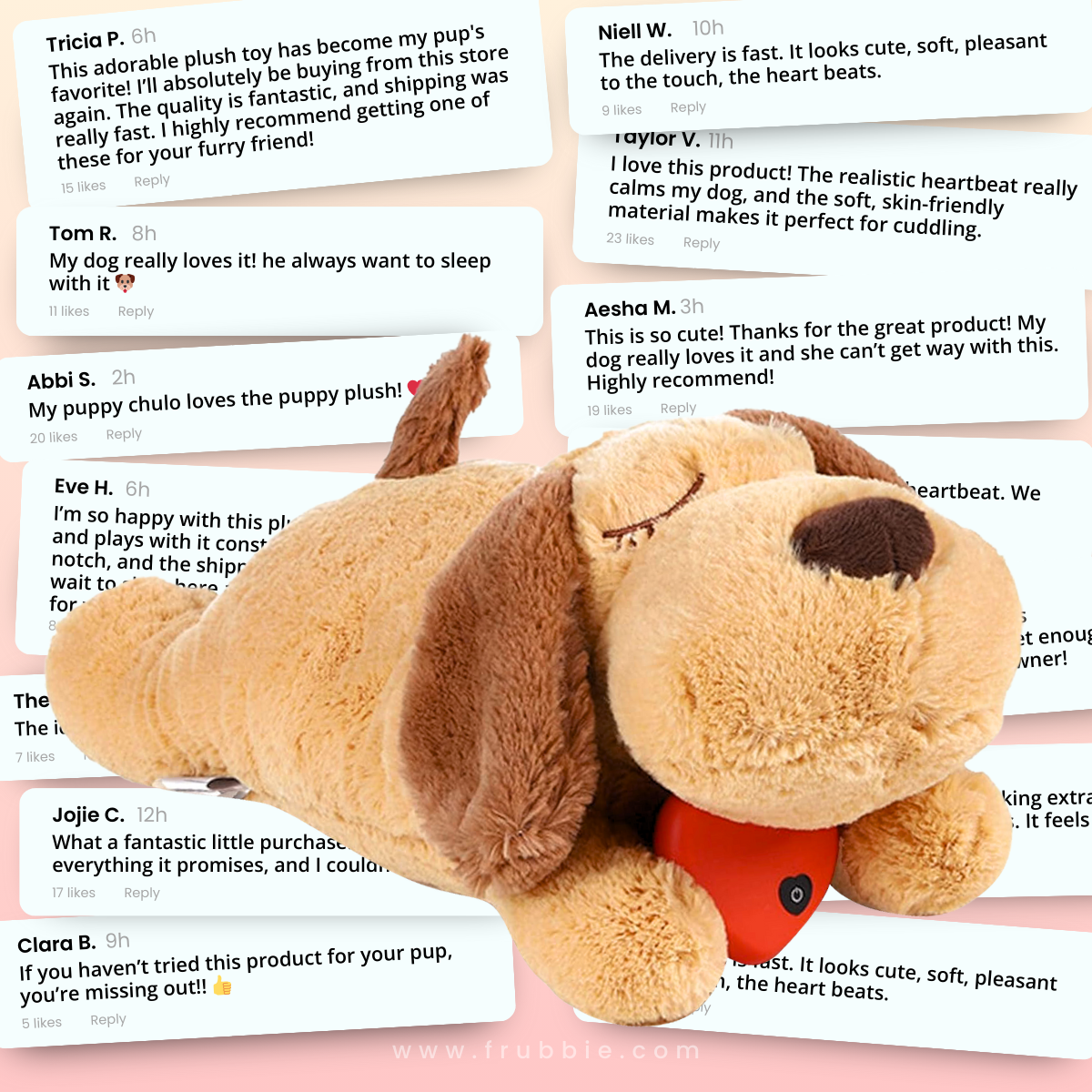 Heartbeat Puppy Toy – Plush Comfort for Dog Anxiety & Better Sleep