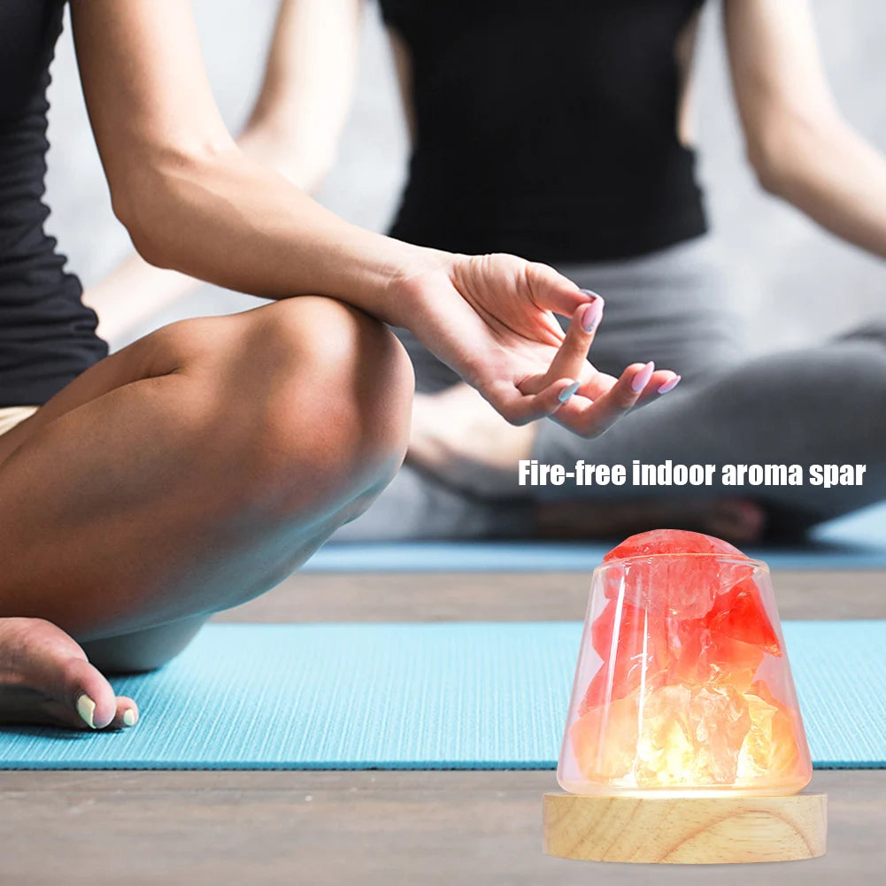 Himalayan Salt Lamp - Crystal Night Light & Essential Oil Diffuser - White