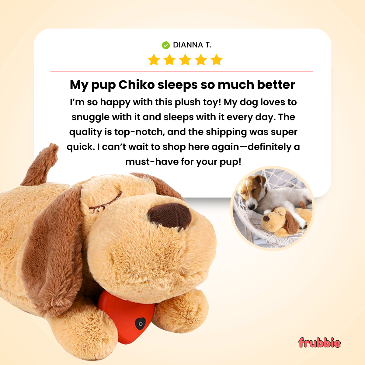 Heartbeat Puppy Toy – Plush Comfort for Dog Anxiety & Better Sleep