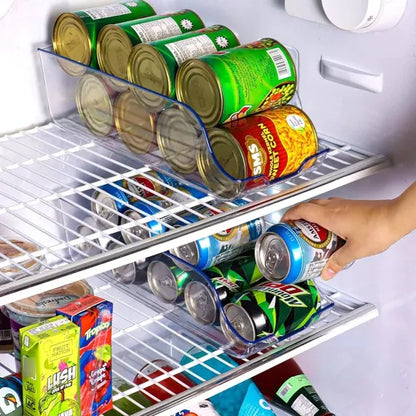 Royelux Soda Cans Storage – Clear Stackable Can Dispenser for Kitchen & Refrigerator