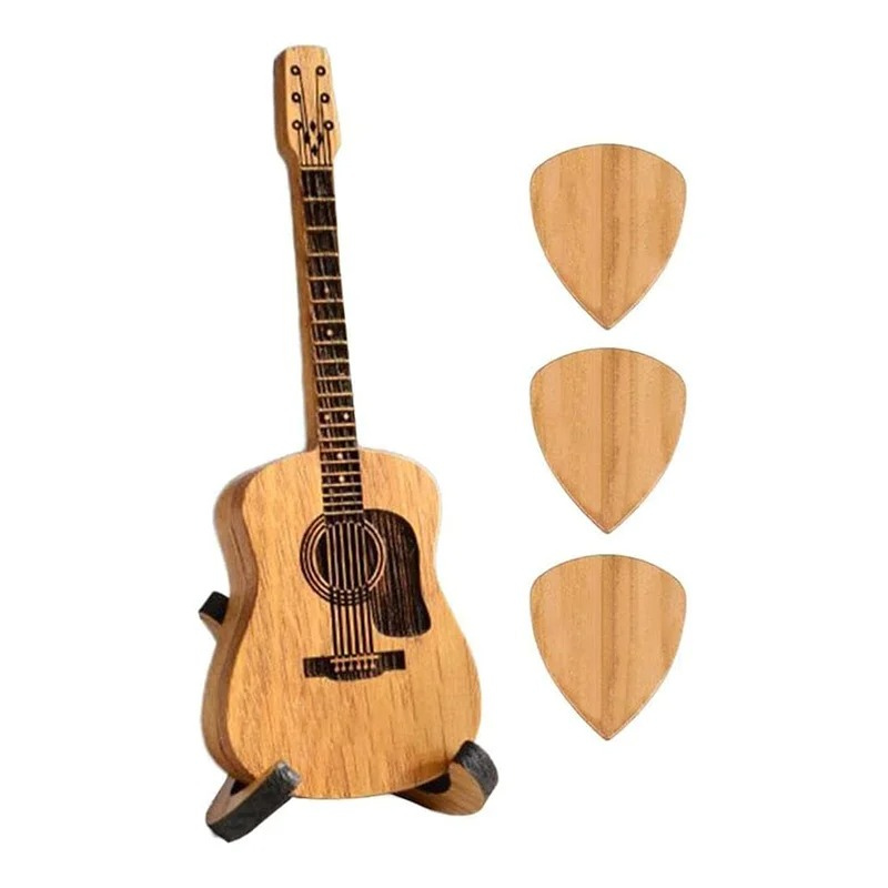 Elegant Wooden Rayvia Guitar Pick Holder Organizer