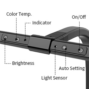 Royaleva Architect LED Desk Lamp - Wide-Area Clamp Light with Adjustable Dimming - Black