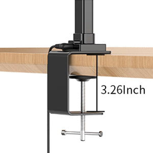 Royaleva Architect LED Desk Lamp - Wide-Area Clamp Light with Adjustable Dimming - Black