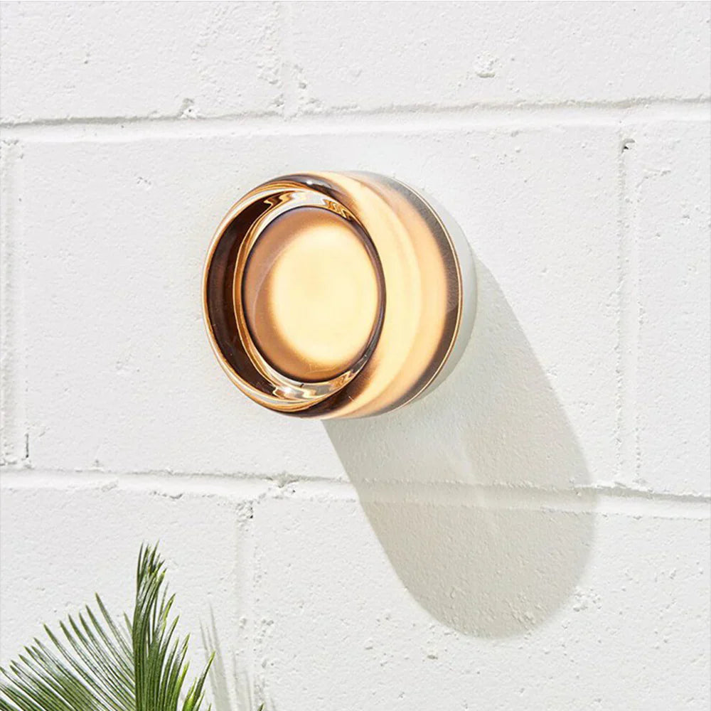 Dimpled LED Wall Sconce - Modern Elegant Wall Mount Light - Amber