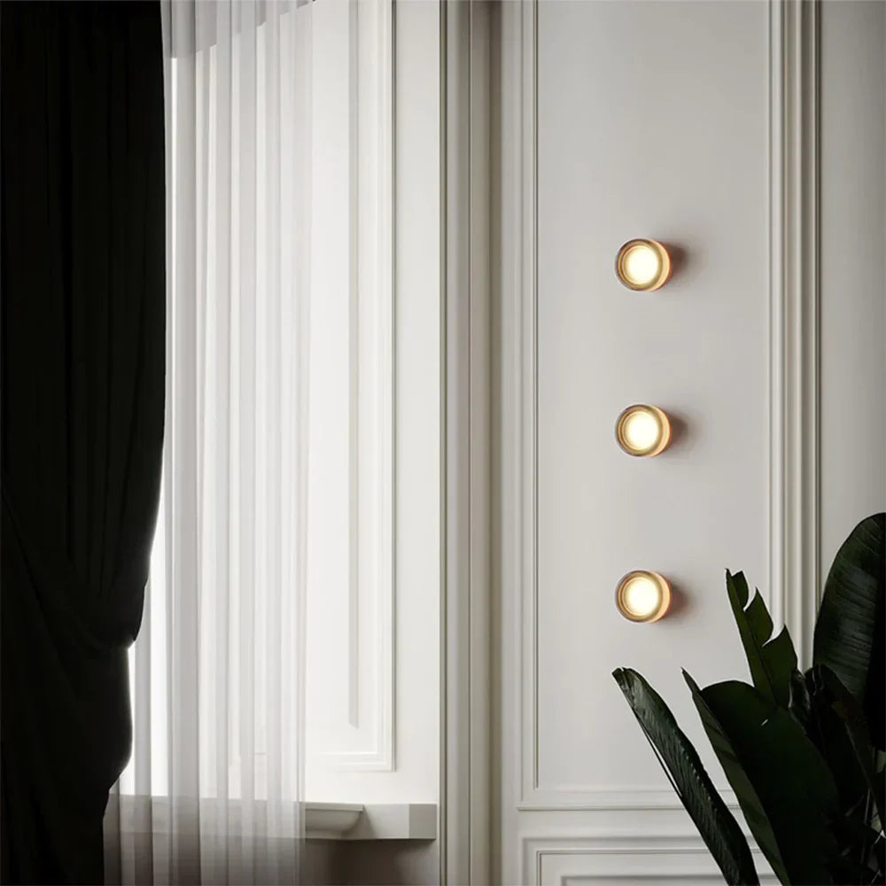 Dimpled LED Wall Sconce - Modern Elegant Wall Mount Light - Amber