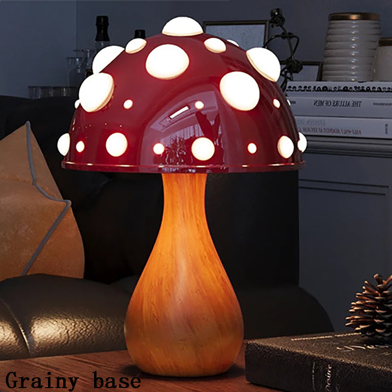 Royaleva Vintage Mushroom Table Lamp - Whimsical Decorative LED Light with Touch & Button Control, Multi-Color Options