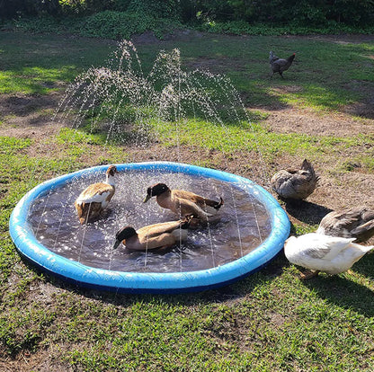 Pawellure Splash Pad for Dogs and Kids - Anti-Slip Summer Sprinkler Mat