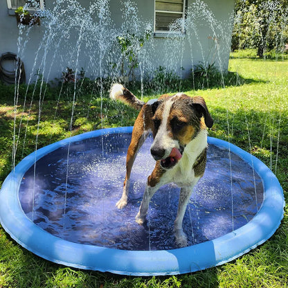 Pawellure Splash Pad for Dogs and Kids - Anti-Slip Summer Sprinkler Mat