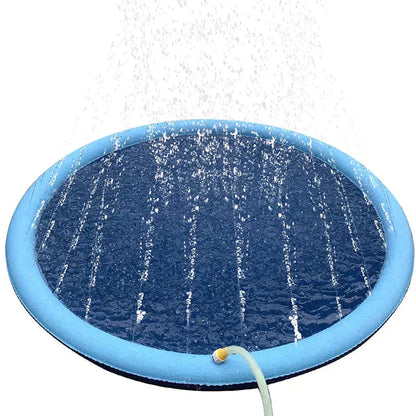 Pawellure Splash Pad for Dogs and Kids - Anti-Slip Summer Sprinkler Mat