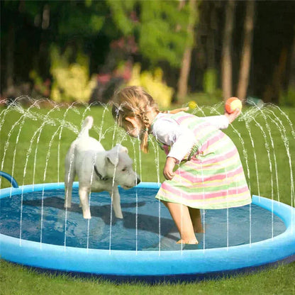 Pawellure Splash Pad for Dogs and Kids - Anti-Slip Summer Sprinkler Mat