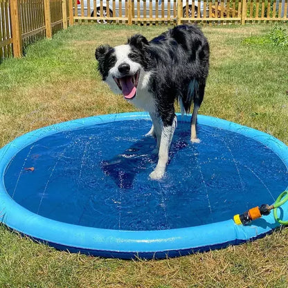 Pawellure Splash Pad for Dogs and Kids - Anti-Slip Summer Sprinkler Mat