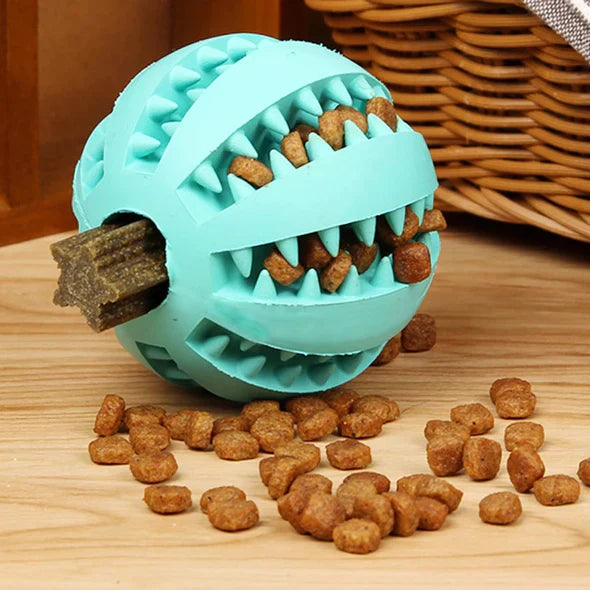 Pawellure Interactive Chew Ball for Dogs - Dental Health & Treat Dispenser Toy