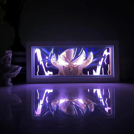 Anime Light Box, Dragon Ball Paper-Cut LED Night Light with Remote Control, Colorful Atmosphere Lamp for Bedroom - L-20