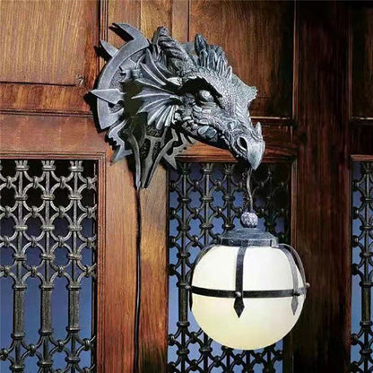 Royallure Dragon Head Wall Mount Hanging Lamp - 18cm Unique Fantasy Decor