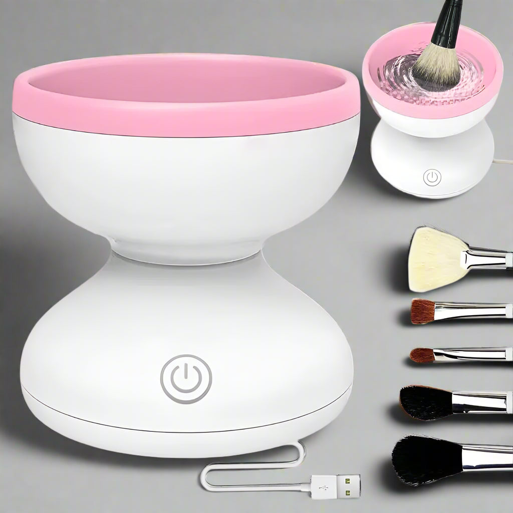 Royallure Electric Makeup Brush Cleaner – Fast, Gentle, and Bacteria-Free Deep Cleaning for Healthy, Flawless Makeup Application.