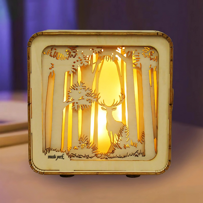 Rayvia 3D Wooden Night Light Puzzle Home Décor