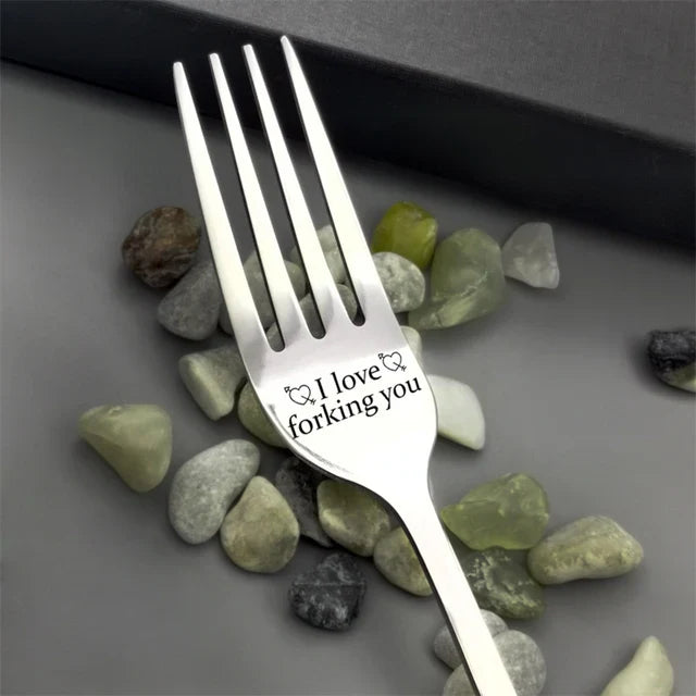 Royallure Engraved Love Fork - Unique Romantic Gift for Memorable Meals