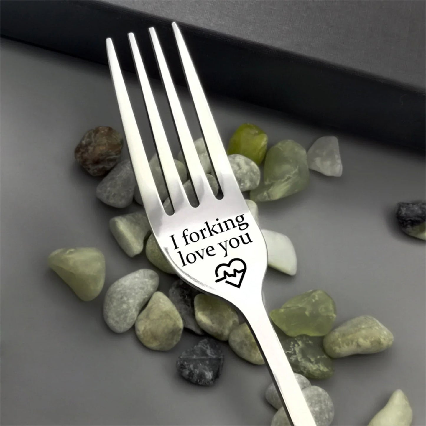 Royallure Engraved Love Fork - Unique Romantic Gift for Memorable Meals