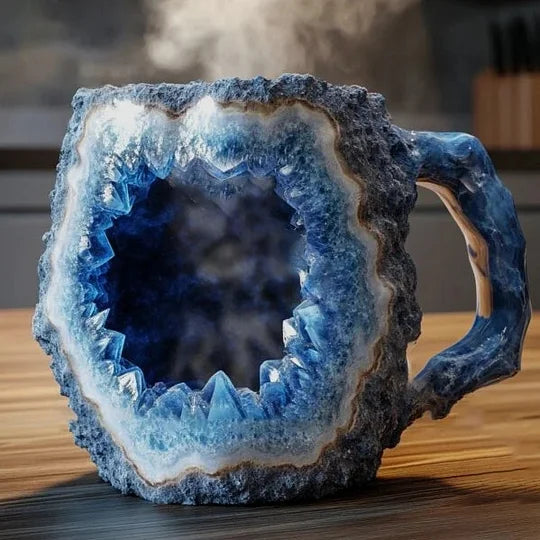 Royallure Elegant Crystal Agate Coffee Cup – Unique Handcrafted Mug for Luxury Sipping