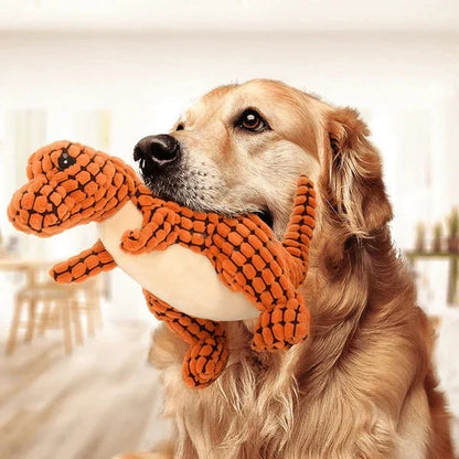 Pawelux Indestructible Plush Dog Toy for Heavy Chewers - Durable Dino Design for Small & Medium Dogs