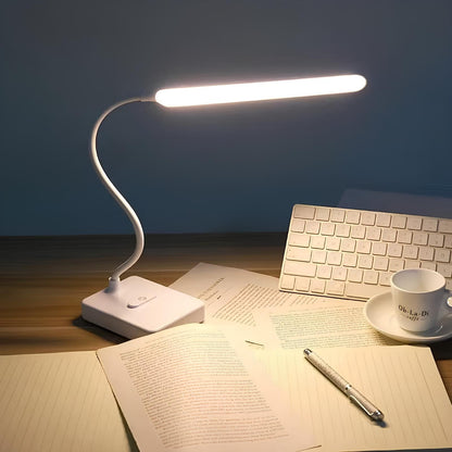 RoyaleGlow Goose Neck Desk Lamp - Adjustable Lighting with USB Rechargeable & Plug-In Options