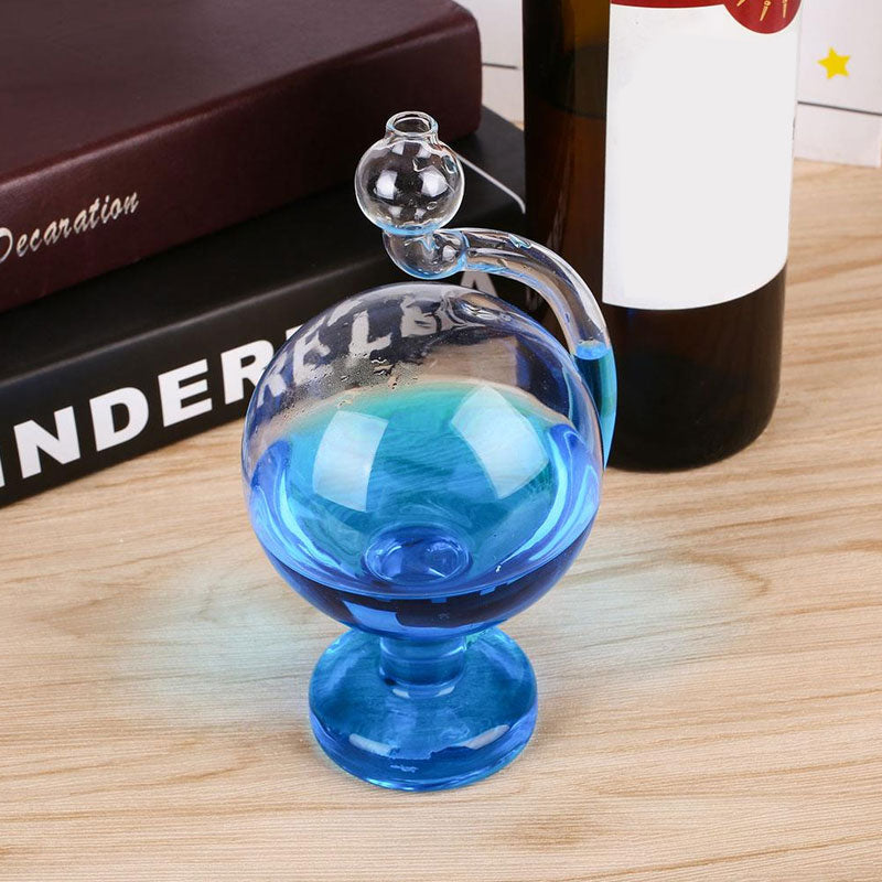 Royaleva Glass Weather Forecast Bottle Barometer - Stylish Desktop Weather Predictor and Decor