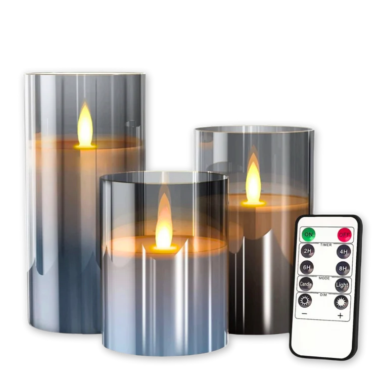 Flameless Electric Candles - Timer, Remote Control, Safe for Homes with Pets &amp; Kids