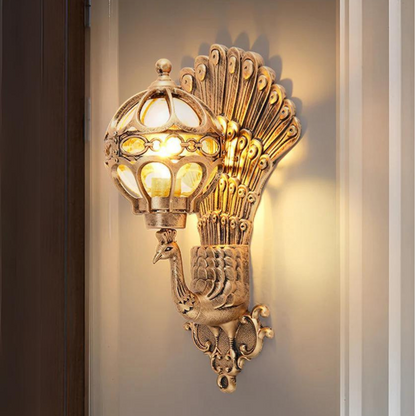 Luxora - European Style Retro Peacocks Waterproof Outdoor Wall Light