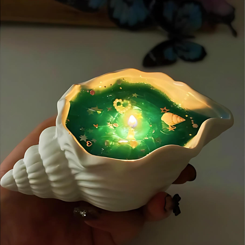 Rayvia Seashell Candle – Ocean-Scented Aromatherapy Candle for Relaxation & Stress Relief