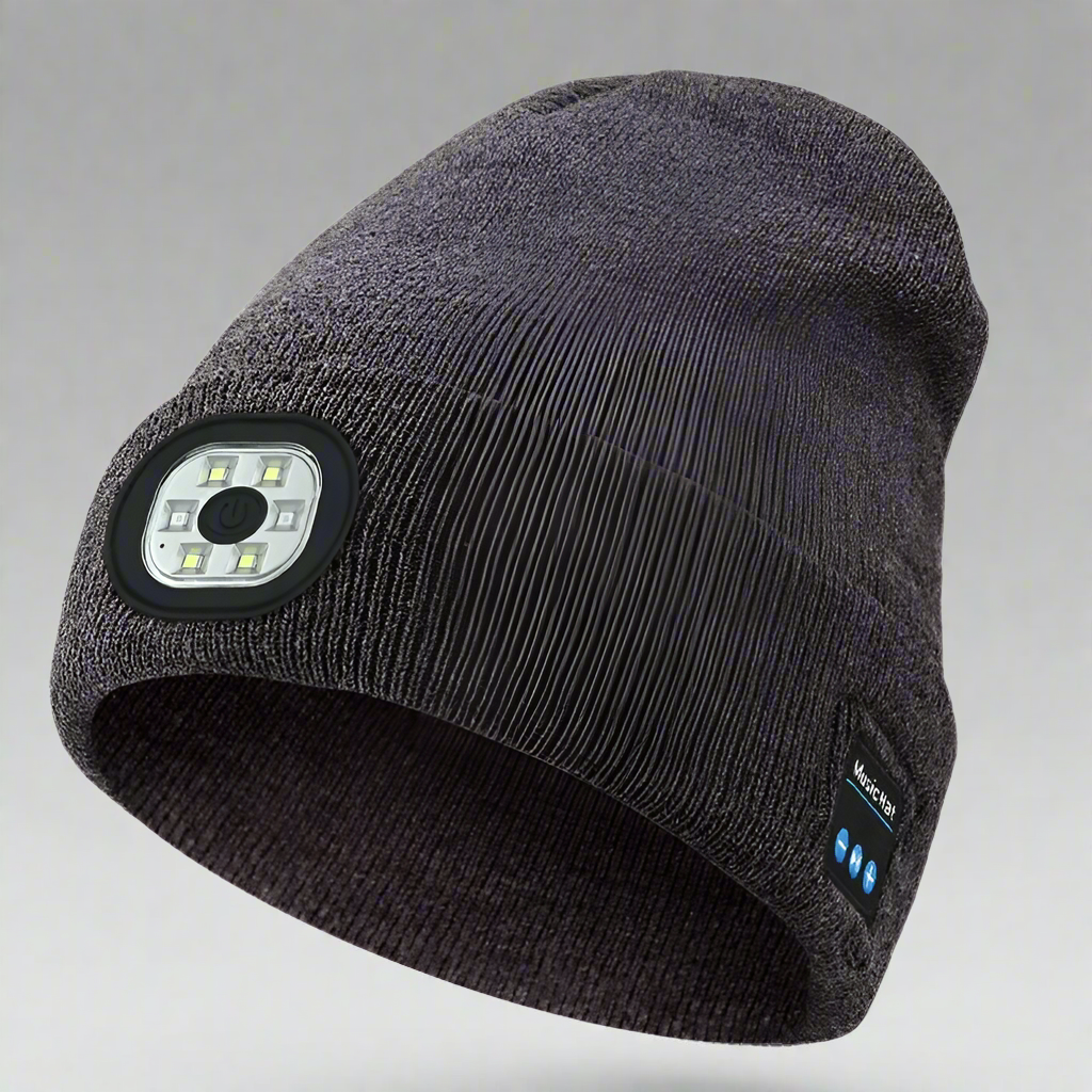 Rayvia Bluetooth Beanie – Wireless Music Hat with LED Light for Hands-Free Convenience