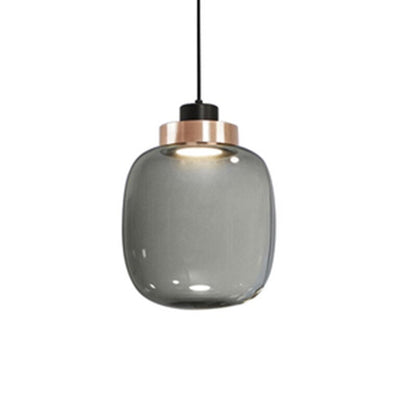 RoyaleGlow Elegant Hollow Glass Pendant Light - Modern Designer Flair - Tank