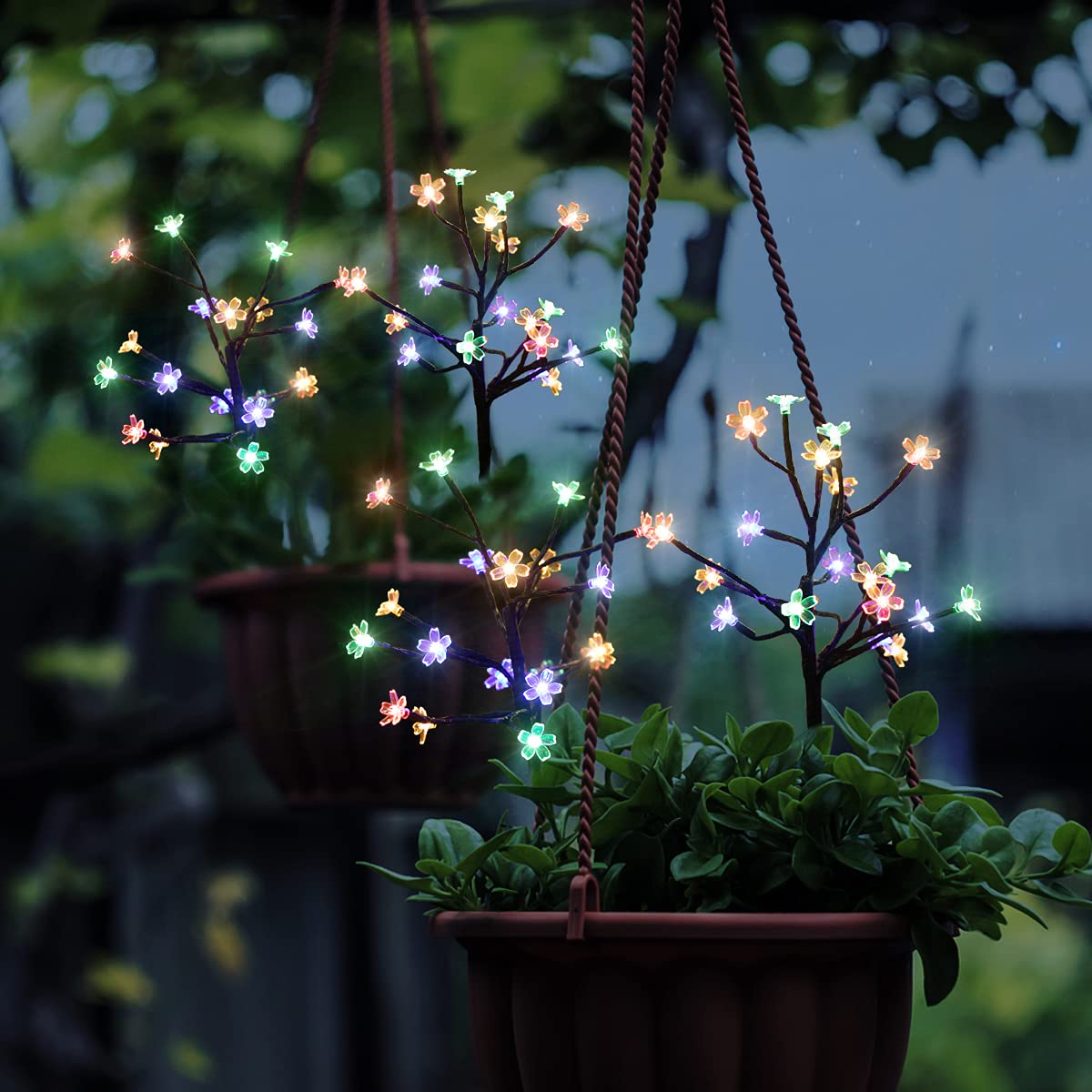 Lumora FairyFlowers Solar LED Garden Lights - Vibrant Multicolor Outdoor Decor - Multicolor