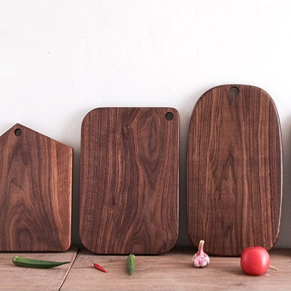 LuxRoyale Walnut Wood Chopping Board - Rustic & Durable Cutting Surface for Kitchen - Mini Oblong