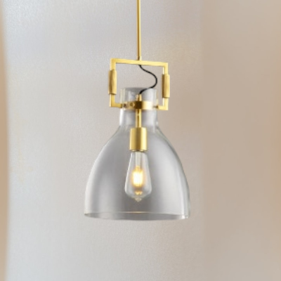 RoyaleGlow Vintage Gold Metal Edison Glass Pendant Light - Limited Edition