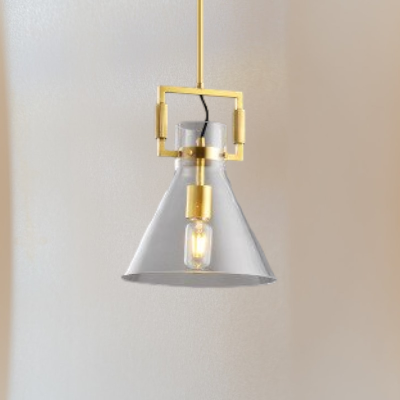 RoyaleGlow Vintage Gold Metal Edison Glass Pendant Light - Limited Edition