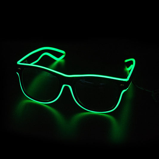 Neon LED glasses with glowing frame, perfect for parties, festivals, and nighttime events with three light modes