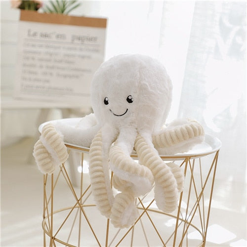 Children’s Cuddle Octopus Plush Toy – Soft & Huggable for All Ages - Small / White