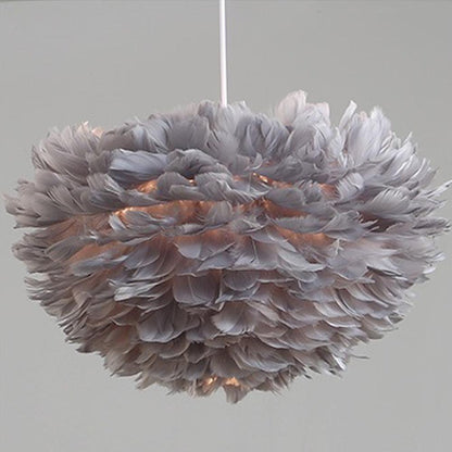 Royallure Whimsical Feathered Cloud Fairy Goose Pendant Light Fixture - White / S