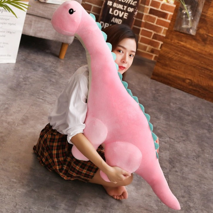 Royaleva Giant Cuddle Plush Diplodocus Dinosaur - Soft & Cozy Prehistoric Friend - Small / Pink