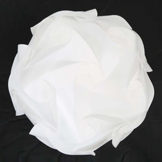 RoyaleGlow Modern DIY Puzzle Lamp Shade - Creative Ceiling Light Design - white