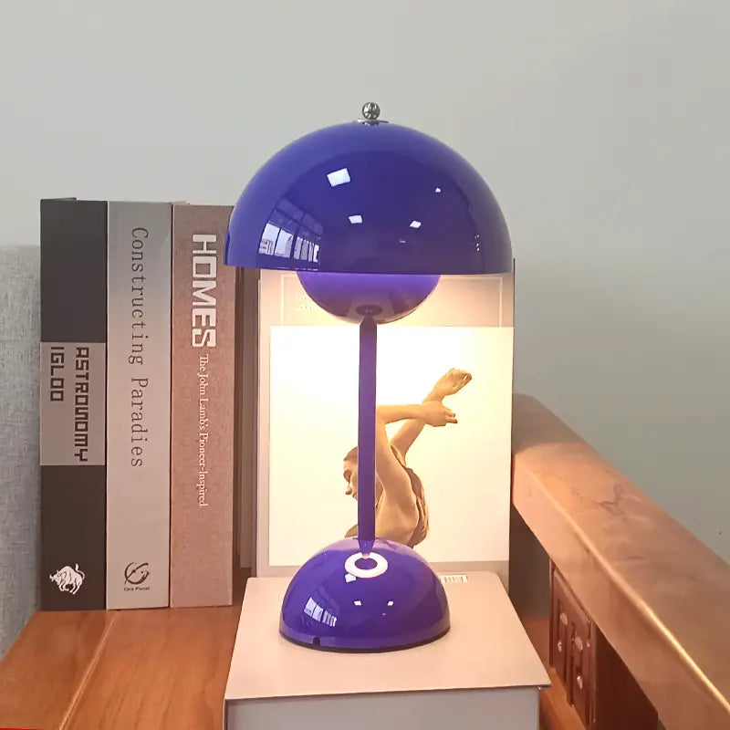 Cordless Mushroom Modern Table Lamp - Dimmable LED with 3 Color Modes