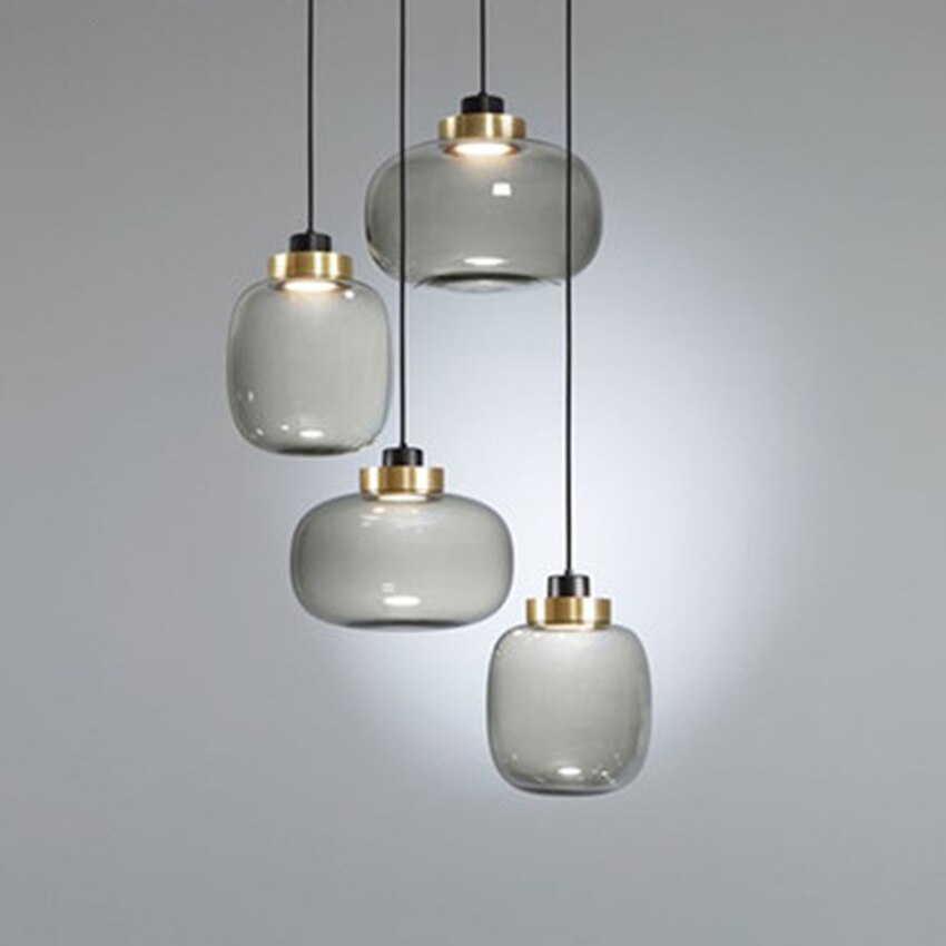 RoyaleGlow Elegant Hollow Glass Pendant Light - Modern Designer Flair - Tank