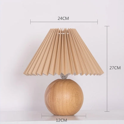 Ceramic Pleated Table Lamp with Tricolored LED