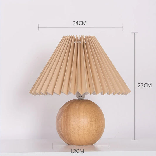 Ceramic Pleated Table Lamp with Tricolored LED