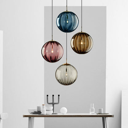 Royallure Glass Ball Colored Pendant Light - Unique Home Decor Fixture