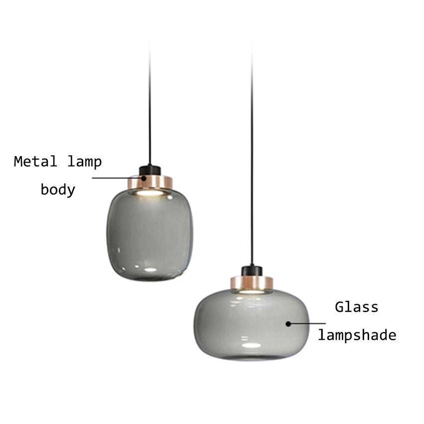 RoyaleGlow Elegant Hollow Glass Pendant Light - Modern Designer Flair - Tank