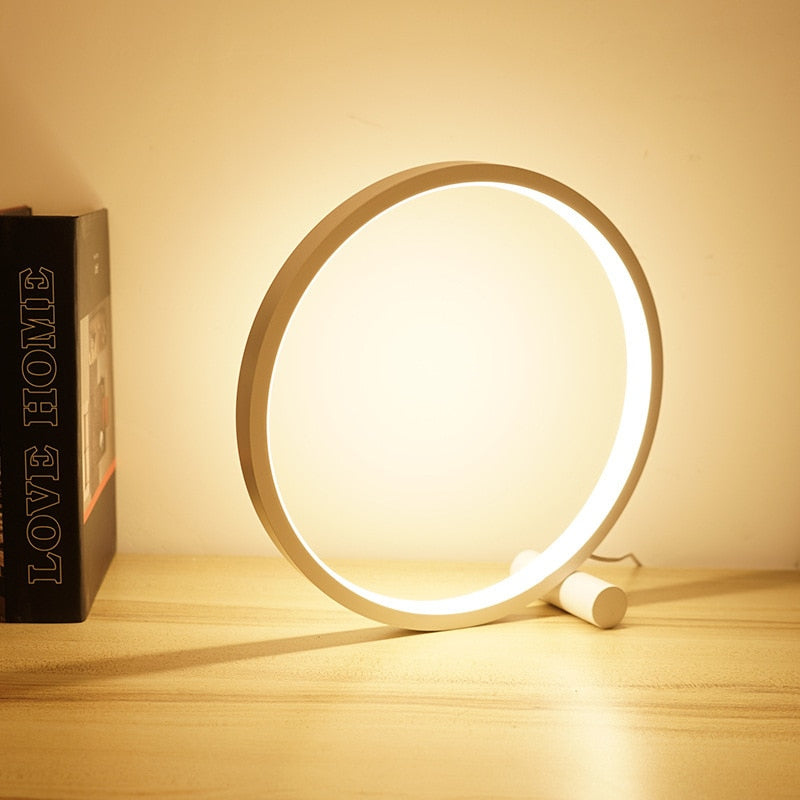 Royaleva Halo Nightstand Lamp - Unique Halo Ring Design