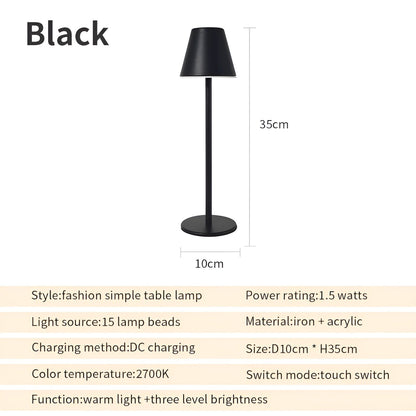 RoyaleGlow Modern LED Table Lamp with Touch Switch & USB Port for Ultimate Convenience