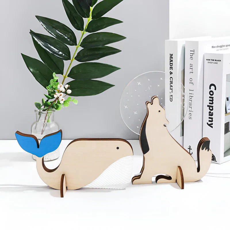 Royallure Wildlife Lamp - Stylish Acrylic Animal LED Night Light for Kids - Praying