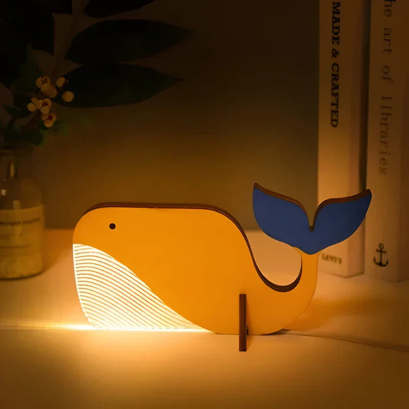 Royallure Wildlife Lamp - Stylish Acrylic Animal LED Night Light for Kids - Wal